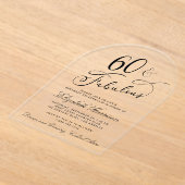 Elegant 60th Birthday Party Acryl Uitnodigingen (Laagn)