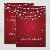 Elegant 60th Birthday Party Sparking Chain Red Kaart (Voorkant / Achterkant)