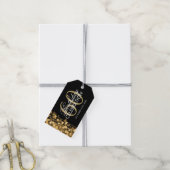 Elegant 60th Birthday Party Sparkles Gold Cadeaulabel (Met Touw)