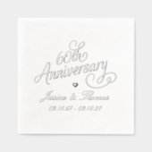 Elegant 60th Diamond Wedding Anniversary Real (Recto)