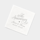 Elegant 60th Diamond Wedding Anniversary Real (Gauche)