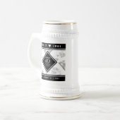 Elegant 60th Diamond Wedding Jubileum Bierpul (Voorkant links)