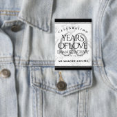 Elegant 60th Diamond Wedding Jubileum Button (Insitu)