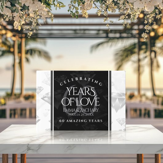 Elegant 60th Diamond Wedding Jubileum Gastenboek