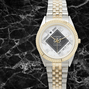 Elegant 60th Diamond Wedding Jubileum Horloge
