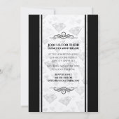 Elegant 60th Diamond Wedding Jubileum Kaart (Achterkant)