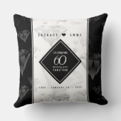 Elegant 60th Diamond Wedding Jubileum Kussen (Achterkant)