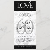 Elegant 60th Diamond Wedding Jubileum Menu (Achterkant)