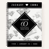 Elegant 60th Diamond Wedding Jubileum Notitieboek (Voorkant)