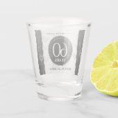 Elegant 60th Diamond Wedding Jubileum Shot Glas (Achterkant)