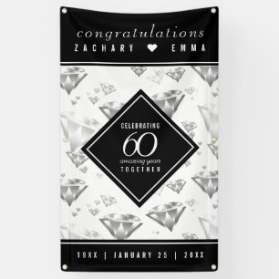 Elegant 60th Diamond Wedding Jubileum Spandoek