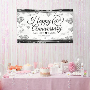 Elegant 60th Diamond Wedding Jubileum Spandoek
