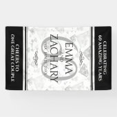 Elegant 60th Diamond Wedding Jubileum Spandoek (Horizontaal)