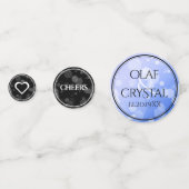 Elegant 65th Blue Sapphire Wedding Jubileum Confetti (Achterkanten)