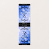 Elegant 65th Blue Sapphire Wedding Jubileum Kaart (Buitenkant ongevouwen)