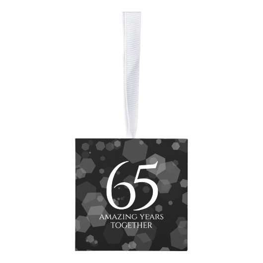 Elegant 65th Blue Sapphire Wedding Jubileum Kubus Ornament (Rechts)