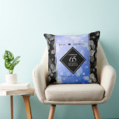 Elegant 65th Blue Sapphire Wedding Jubileum Kussen (Stoel)