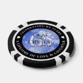 Elegant 65th Blue Sapphire Wedding Jubileum Poker Chips (Enkel)
