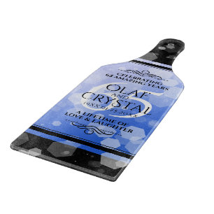 Elegant 65th Blue Sapphire Wedding Jubileum Snijplank