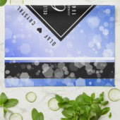 Elegant 65th Blue Sapphire Wedding Jubileum Theedoek (Gevouwen)