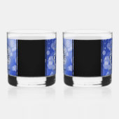 Elegant 65th Blue Sapphire Wedding Jubileum Whisky Glas (Links)