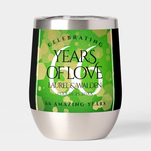 Élégant 66ème anniversaire de Mariage Titanite (Arrière)