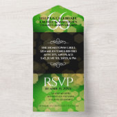 Elegant 66th Titanite Wedding Jubileum All In One Uitnodiging (Binnen)