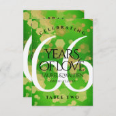 Elegant 66th Titanite Wedding Jubileum Bedankkaart (Voorkant / Achterkant)