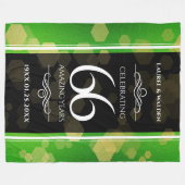 Elegant 66th Titanite Wedding Jubileum Fleece Deken (Voorkant (Horizontaal))