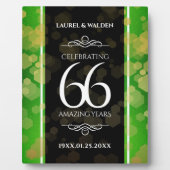 Elegant 66th Titanite Wedding Jubileum Fotoplaat (Voorkant)