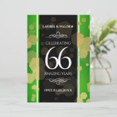 Elegant 66th Titanite Wedding Jubileum Kaart (Staand voorkant)