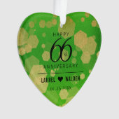 Elegant 66th Titanite Wedding Jubileum Ornament (voorkant)