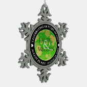 Elegant 66th Titanite Wedding Jubileum Tin Sneeuwvlok Ornament (Links)