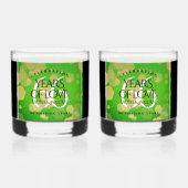 Elegant 66th Titanite Wedding Jubileum Whisky Glas (Voorkant)