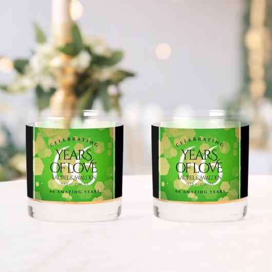 Elegant 66th Titanite Wedding Jubileum Whisky Glas (Insitu (Huwelijk))