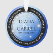 Élégant 67e anniversaire Mariage de Star Sapphire (devant)