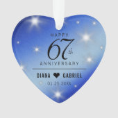 Élégant 67e anniversaire Mariage de Star Sapphire (devant)