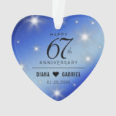 Élégant 67e anniversaire Mariage de Star Sapphire (dos)