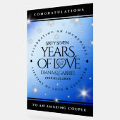 Elegant 67th Star Sapphire Wedding Jubileum Acryl Bord (Hoek)