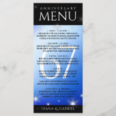 Elegant 67th Star Sapphire Wedding Jubileum Menu (Voorkant)