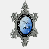 Elegant 67th Star Sapphire Wedding Jubileum Tin Sneeuwvlok Ornament (Links)