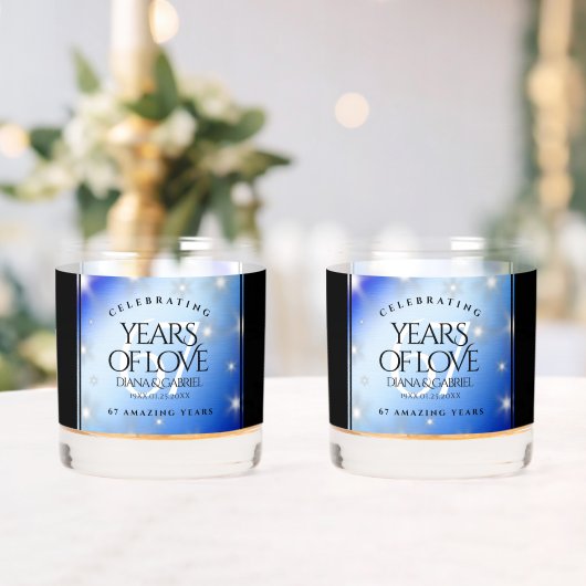 Elegant 67th Star Sapphire Wedding Jubileum Whisky Glas (Insitu (Huwelijk))