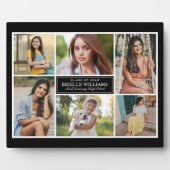 Elegant 6 Photo Black Afstuderen Collage Fotoplaat (Voorkant)