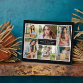 Elegant 6 Photo Black Afstuderen Collage Fotoplaat (Zijkant)