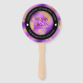 Elegant 6e 33e Amethyst Wedding Jubileum Handwaaier (Achterkant)