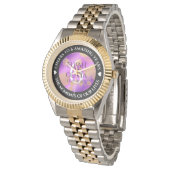 Elegant 6e 33e Amethyst Wedding Jubileum Horloge (Gekanteld)