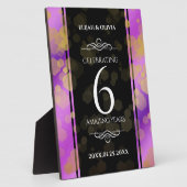 Elegant 6e Amethyst Wedding Jubileum Fotoplaat (Zijkant)