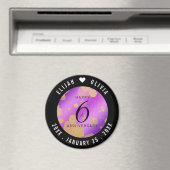 Elegant 6e Amethyst Wedding Jubileum Magneet (Insitu (Vaatwasser))