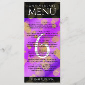 Elegant 6e Amethyst Wedding Jubileum Menu (Voorkant)