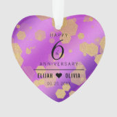 Elegant 6e Amethyst Wedding Jubileum Ornament (voorkant)